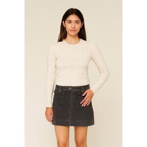 Patagonia Gray Corduroy Mini Skirt, Size 8, Stretch Pockets Casual Fall Classic